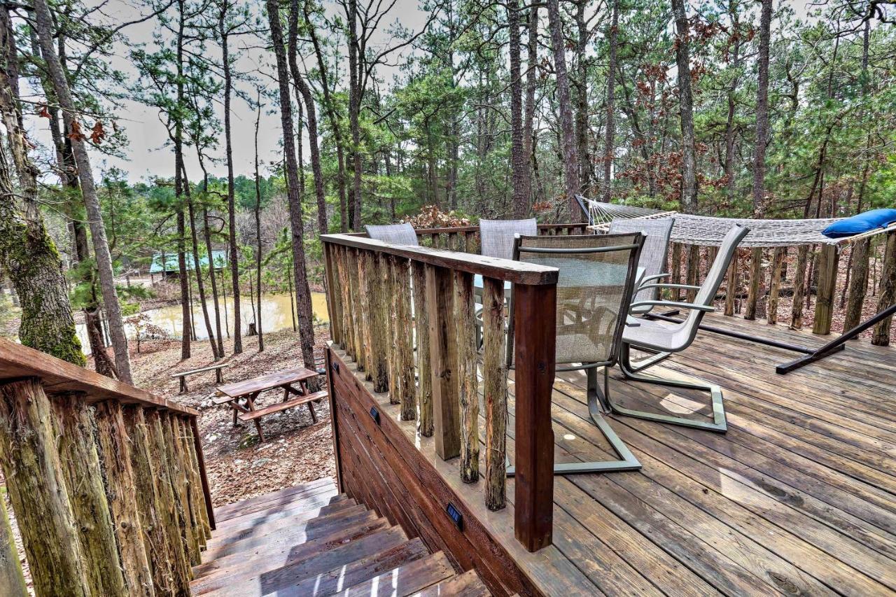 Broken Bow Log Cabin With Fire Pit, Pond, And Deck! Eksteriør bilde